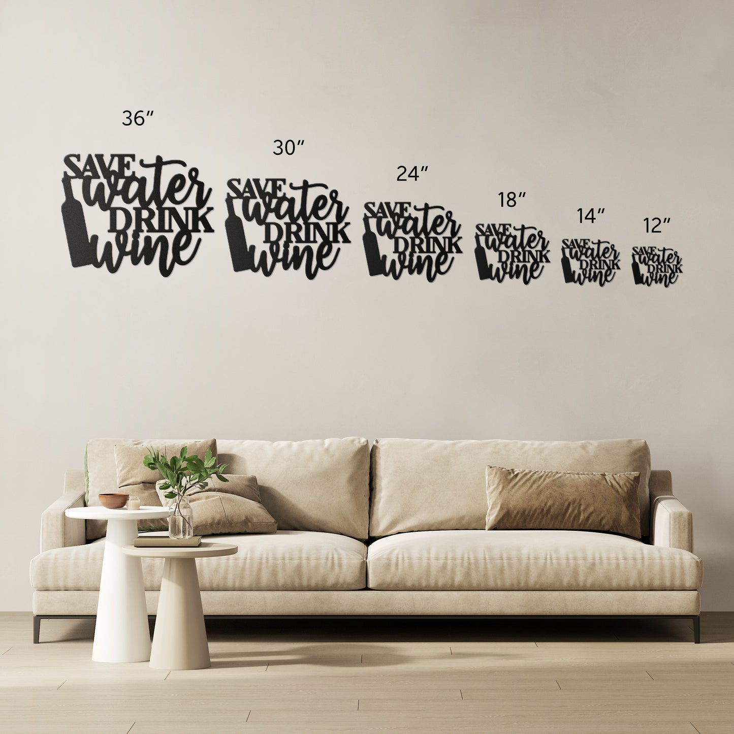 Save Water Drink Wine Metal Art