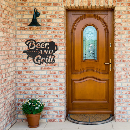 Beer and Grill Metal Art
