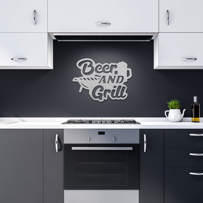 Beer and Grill Metal Art