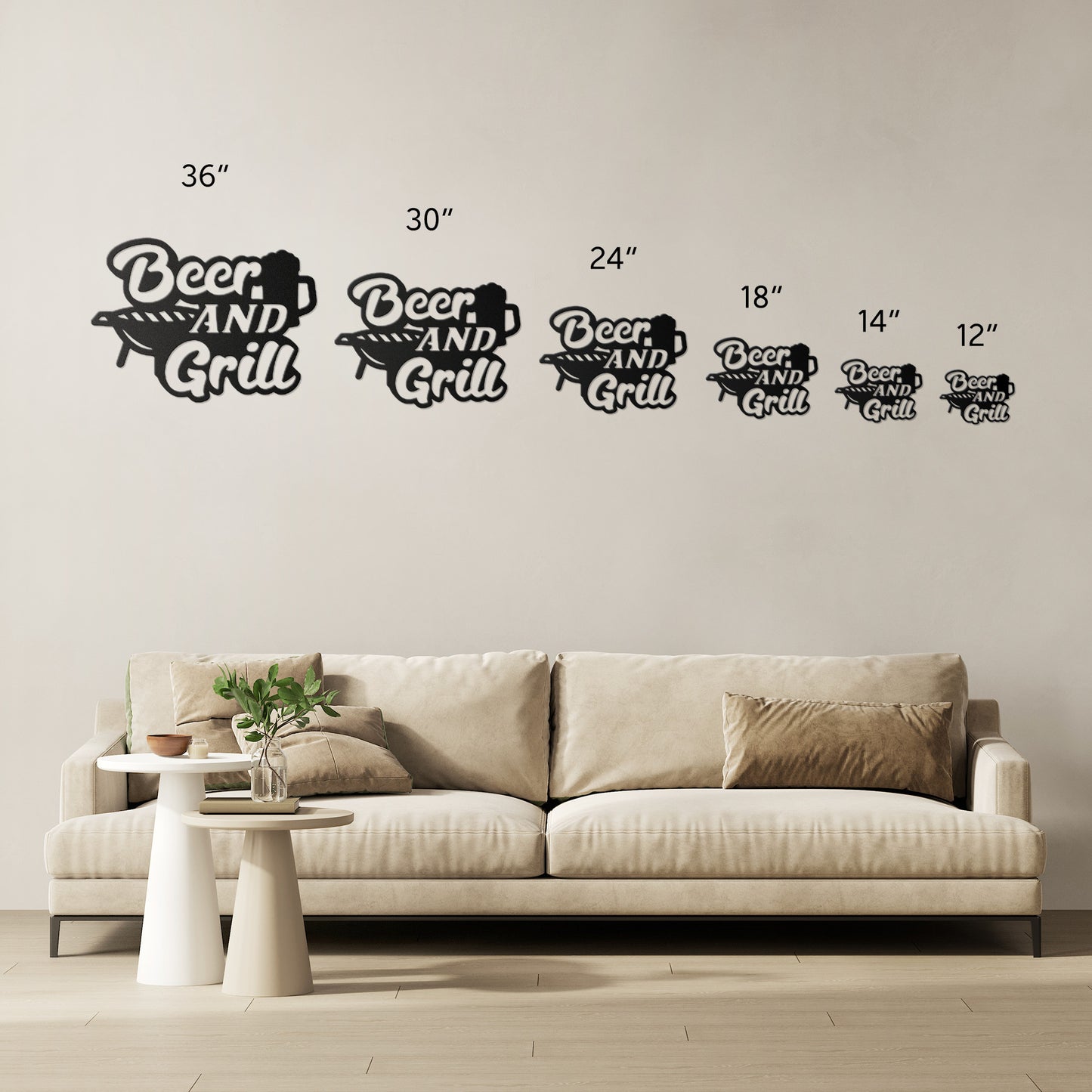Beer and Grill Metal Art