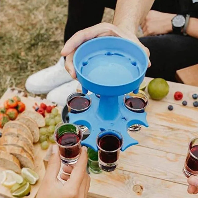 6 Shot Glass Liquor Dispenser Holder
