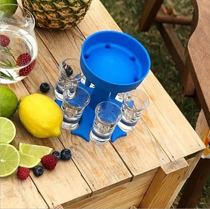6 Shot Glass Liquor Dispenser Holder
