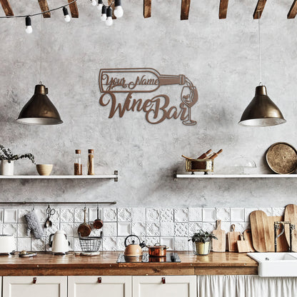 Custom Wine Lovers Metal Wall Art
