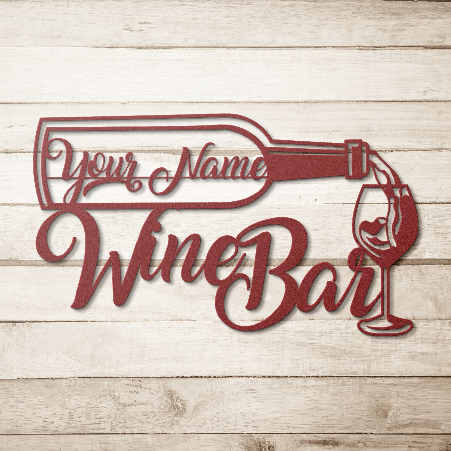 Custom Wine Lovers Metal Wall Art
