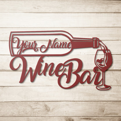 Custom Wine Lovers Metal Wall Art