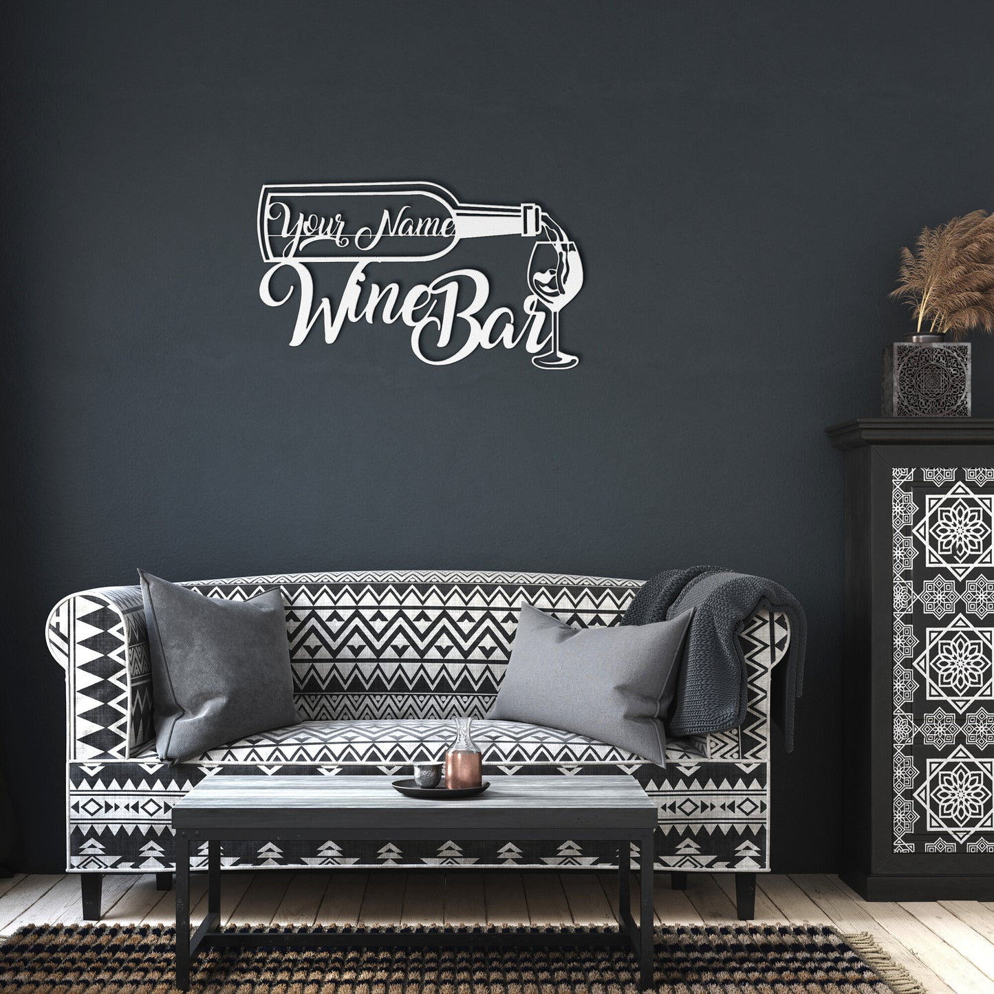 Custom Wine Lovers Metal Wall Art