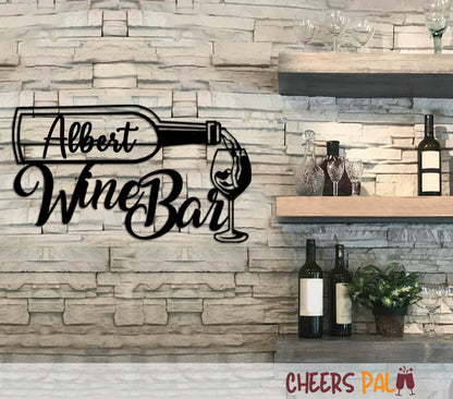 Custom Wine Lovers Metal Wall Art